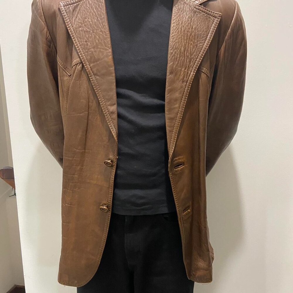 Men s Brown and Tan Jacket